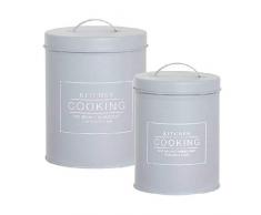 Dcasa Lot de 2 bocaux isothermes en étain pour Nourriture bento-Alimentaire Articles pour la Maison Couleur Unique