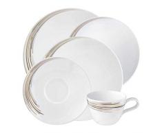 Seltmann Weiden 001.737661 Fashion Boston Service de table 30 piÃ¨ces Noir/dorÃ©