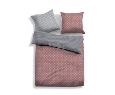 TOM TAILOR 0069921 Parure de lit en Satin avec taie doreiller Coton 1 Housse de Couette 135 x 200 cm + 1 taie doreiller 80 x 80 cm Corail