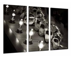 Tableau Moderne Photographique, Impression sur bois, Ballerines, noir et blanc, danse classique, 97 x 62 cm, ref. 26842