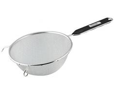 Fackelmann 42346 Passoire 18cm en Plastique/mÃ©tal, Noir/Argent, 34,5 x 18 x 7,5 cm