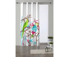 Martina Home Tropical Rideau avec Oeillets, Tissu, Multicolore, 29Â x 2Â x 38Â cm