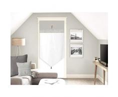 Soleil docre Tendresse Voilage Porte fenÃªtre, Coton, Gris, 70 x 200 cm
