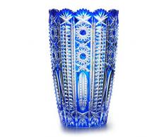 Bohemia Kendy - Vase 12 x 12 x 20 cm, Crystal, Bleu