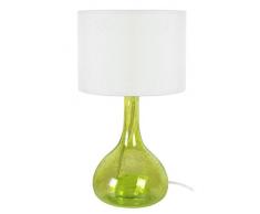 Tosel 64136 Carafe, Verre Soufflé/Coton, Vert, 200 x 340 mm