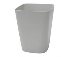 JVL Funktional Poubelle Plastique, Gris, Carré