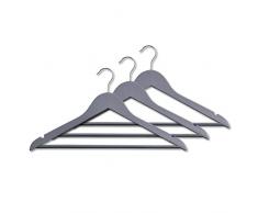 Zeller Lot de 3 cintres Color, Anthracite, ca. 44 x 23 cm