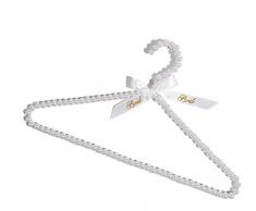 Alandra Gifts Pont Perles Cintre, Acrylique, Blanc, 40Â x 23Â x 1.5Â cm