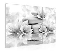 Tableau decoration murale Fleurs magnolias 120 x 80 cm XXL Impression sur Toile Salon Appartment Blanc 3 Parties - prÃªt Ã accrocher 505831c