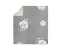 Soleil docre Esprit de Famille Plaid, Polyester, Gris, 110x170 cm