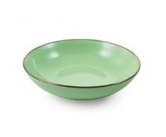 Villa DEste Home Tivoli 2195274 Royal Light Lot de 6 assiettes creuses en grÃ¨s Vert clair