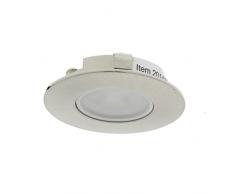 Light Topps 563501419 Spot Encastrable Cabinet 3W LED 3000K, Métal, Intégré, 3 W, Argent
