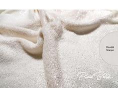 Soleil docre Bella Plaid, Polyester, Blanc, 125x150 cm