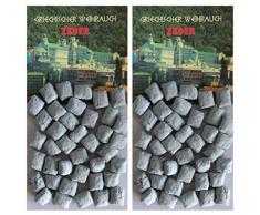 Trimontium gwr13 P2 Encens Encens Pièces Cèdre 2 x 25 g pour Le Fumage sur Charbon ou Passoire, Résine, Talc Grec, huiles essentielles, Tourterelle, 13 x 7 x 2,5 cm