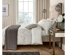 Harlequin Makrana Housse de Couette, Satin, Pierre de Lune, Double