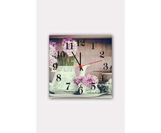 Bonamaison Horloge Murale en MDF, Multicolore, 30 x 30 cm