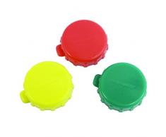 Fackelmann Bouchons pour Bouteilles en Plastique 10 Pièces Multicolore