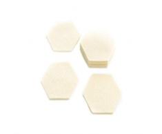 1buy3 Lot de 8 Dessous de Verre hexagonaux en Feutre Ecru 5 mm dÃ©paisseur