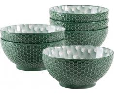 MÃSER 931578 Telde Lot de 6 bols Ã cÃ©rÃ©ales en porcelaine avec jolie surface en relief