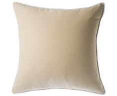Belssia Coussin de Chaise, Coton et Laine, Caramel et Vif Blanc, 45Â x 6Â x 45Â cm