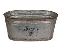 ootb 220181 Pot de Fleurs, Gris, 25 x 11,5 cm