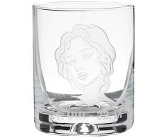 Crystaljulia 05919 Verre Ã whisky avec gravure Zodiak Jungfrau Crystalite 250 ml