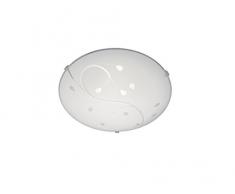 Reality, Plafonnier, Cursa incl. 1 x LED,SMD,7,0 Watt,3000K,560 Lm. Verre satiné, Transparent claire, Corps: Verre, Blanc Ã:25,0cm, H:8,0cm IP20