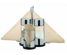 Tescoma Club Set salière et poivrière + Pot à Cure-Dents + Porte-Serviettes de Table