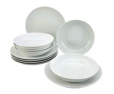 Creatable 20246, sÃ©rie Allegra, Service de Table Ã dÃ®ner 12 piÃ¨ces, Blanc