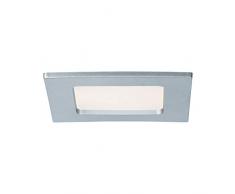 Paulmann 92079 Kit encastrés Quality Panneau LED, carré, 1x6W, 2700K, 230V, 115x115mm, Chrome mat/Plastique