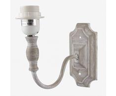 Better & Best Rctg Applique murale 1 lumiÃ¨re avec plaque rectangulaire dÃ©corÃ©e avec onglet Gris 8,3 x 16 cm Dimensions bras lampe Fond Hauteur 20 cm MatÃ©riau : mÃ©tal