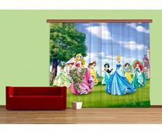 AG Design Disney Princess sur la pelouse Chambre denfant Rideau Occultant Regroupez-Les, Multicolore, 280Â x 245Â cm