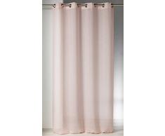 Homemaison 806551 Voilage Motif Cravate Etamine/Polyester Corail 1 x 130 cm