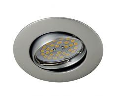 Wonderlamp W-E000019 Basic Basic - Spot encastrable rond basculant 30Âº, couleur acier [Classe defficacitÃ© Ã©nergÃ©tique A+]