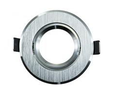 BES 22875 Support Spot encastrable, Spot LED, orientable à Ressort, Rond Argent