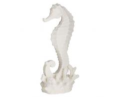 Aufora Nautique Hippocampe Ornement Sculpture, Blanc, 33Â cm