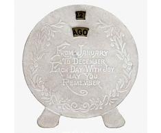 Better & Best Calendrier Roulant Blanc 10,5 x 4,5 x 9,7 cm MatÃ©riau : mÃ©tal Taille Unique