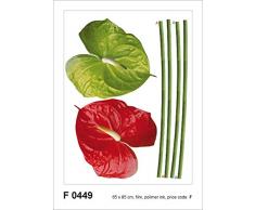 AG Design Sticker Mural F 0449 Fleurs 65 x 85 cm 1 piÃ¨ce