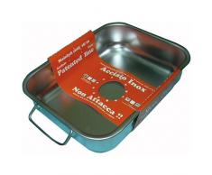 steel pan SP11161 Plat RECTANGULAIRE INOX, Acier Inoxydable, Argent, 30 x 22 x 17 cm