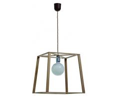GALLIS 0991080131 Wood Tetragon Suspension Bois 60 W Marron 35cm x 35cm