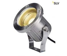 SLV Nautilus Lampe de sol LED dextÃ©rieur en acier inoxydable 316 IP55 3000 K 9 W ArgentÃ©