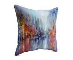 Picanova Coussin dÃ©coratif, Satin, Multicolore, 40 x 40 cm