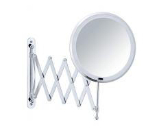 Wenko Barona Miroir Mural télescopique en métal chromé 55 x 20 x 34 cm
