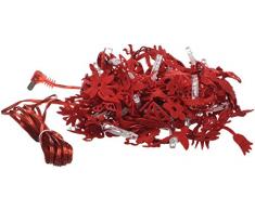 Blachere A926LR GUIRLANDE DE FLEURS TISSU ROUGE LED, Texture