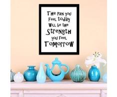 Walplus Cadre Autocollant Force Amovible Autocollant Maison Bureau Décoration Mural Autocollants, Noir Blanc, 30 X 40 CM