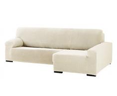 Eysa Cora Bi-Ãlastique Chaise Longue Droite, Vue frontale, Polyester Coton, Ãcru, 39x35x19 cm