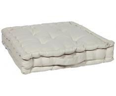 Amédée Novell Coussin de Sol, Coton, Beige, 52 x 52 x 10 cm