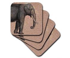 3dRose CST_192636_3 Dessous de Verre, Mutli-Colour, set-of-4-Ceramic