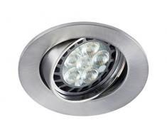 Sylvania SYL0053381 Spot Led GU10 6 watts Alu Brosse, Aluminium, Blanc