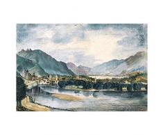 Legendarte Tableau, Impression sur Toile - La Ville De Trento Albrecht DÃ¼rer - cm. 60x90